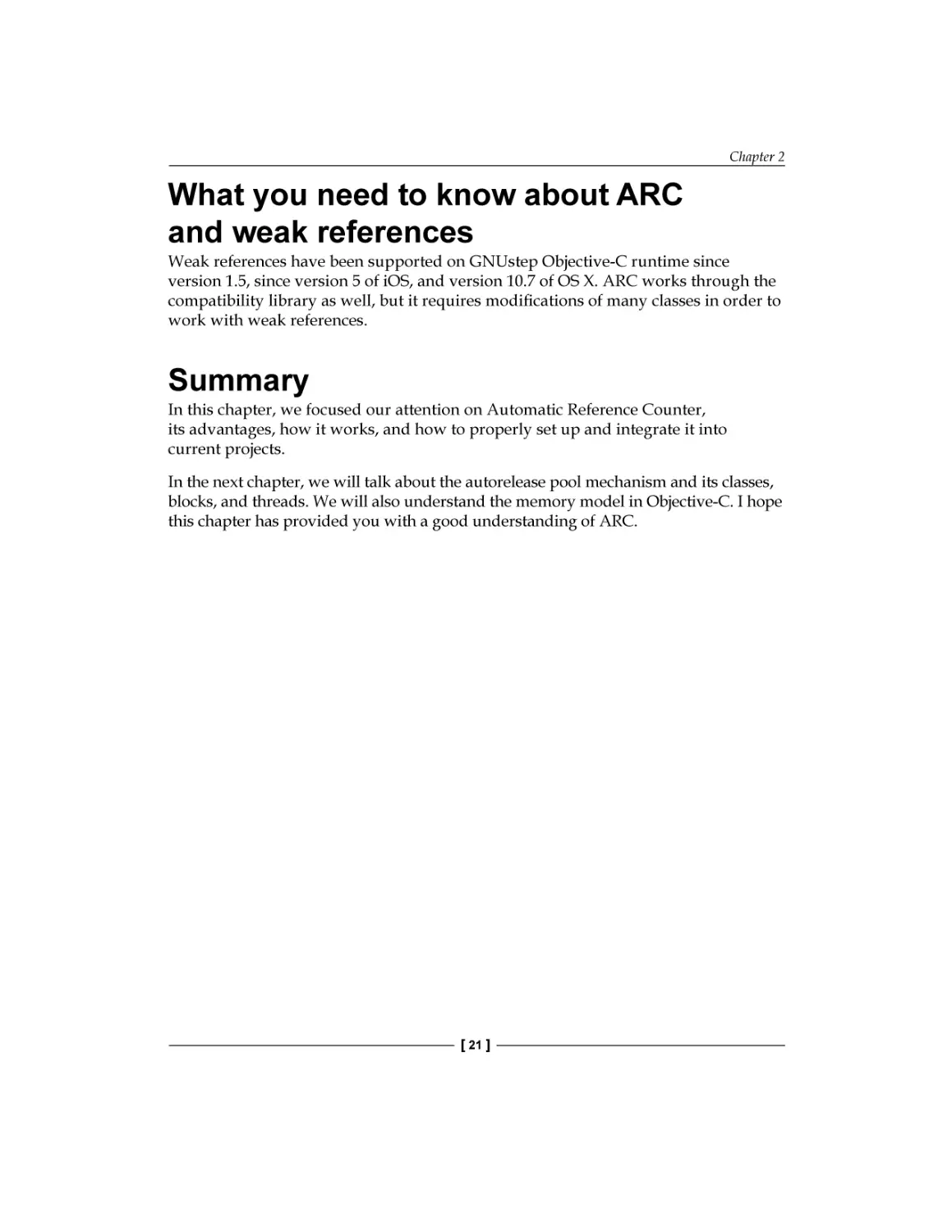 What you need to know about ARC and weak references
Summary