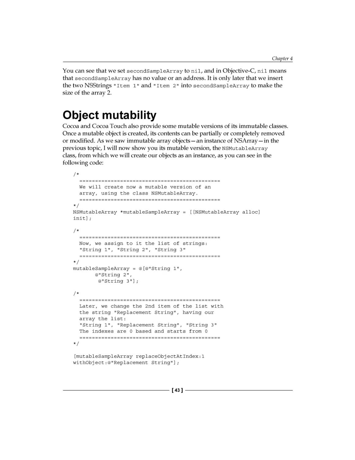 Object mutability