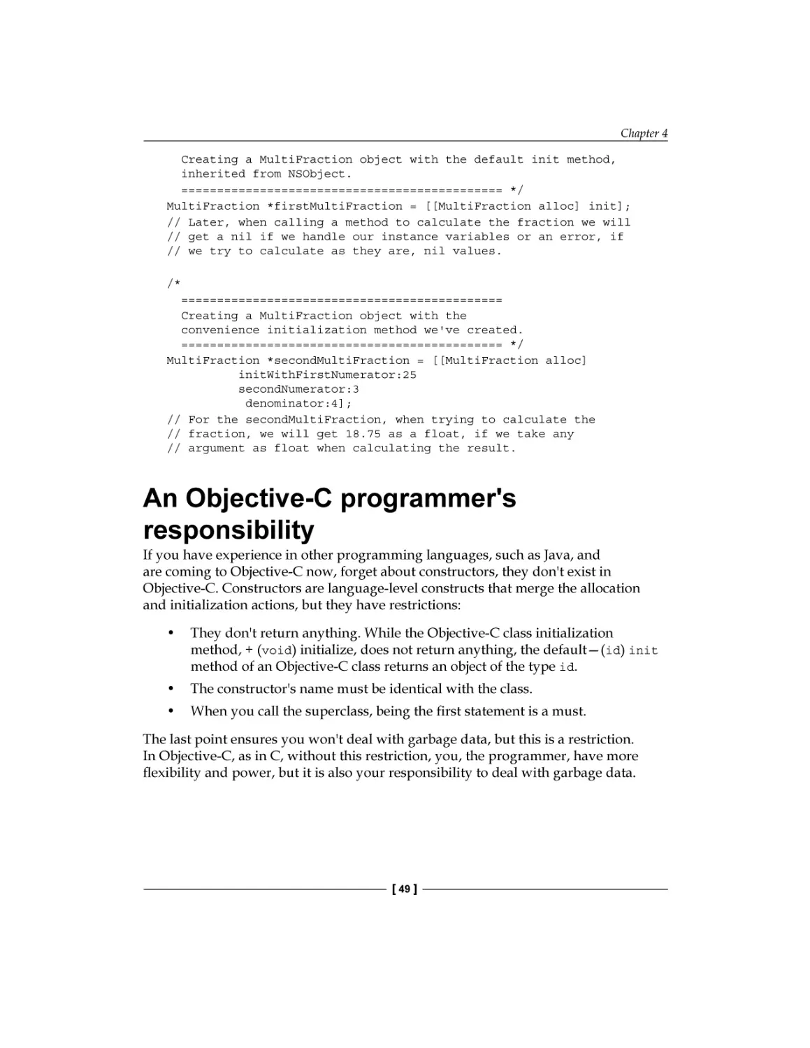 An Objective-C programmer's responsibility