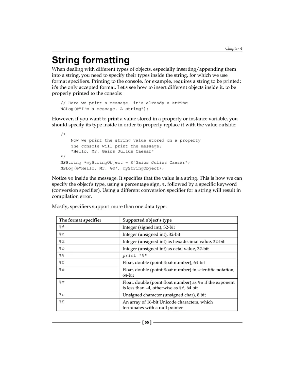String formatting
