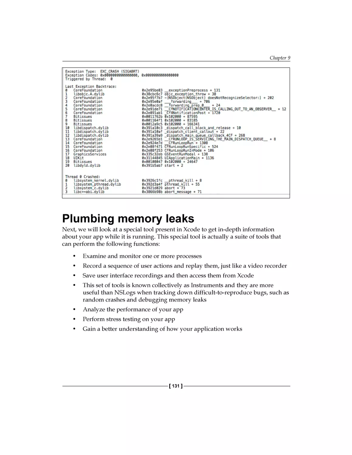 Plumbing memory leaks