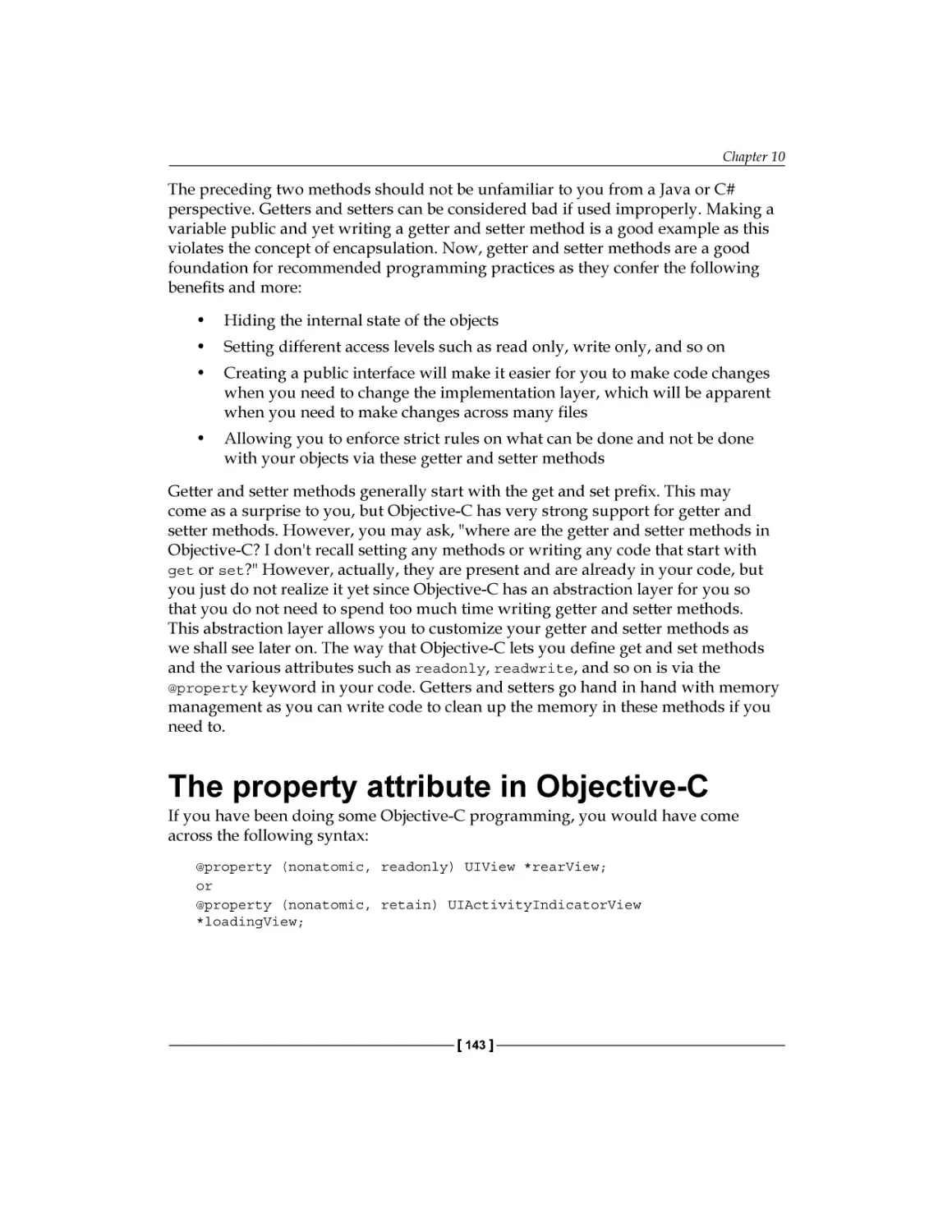 The property attribute in Objective-C