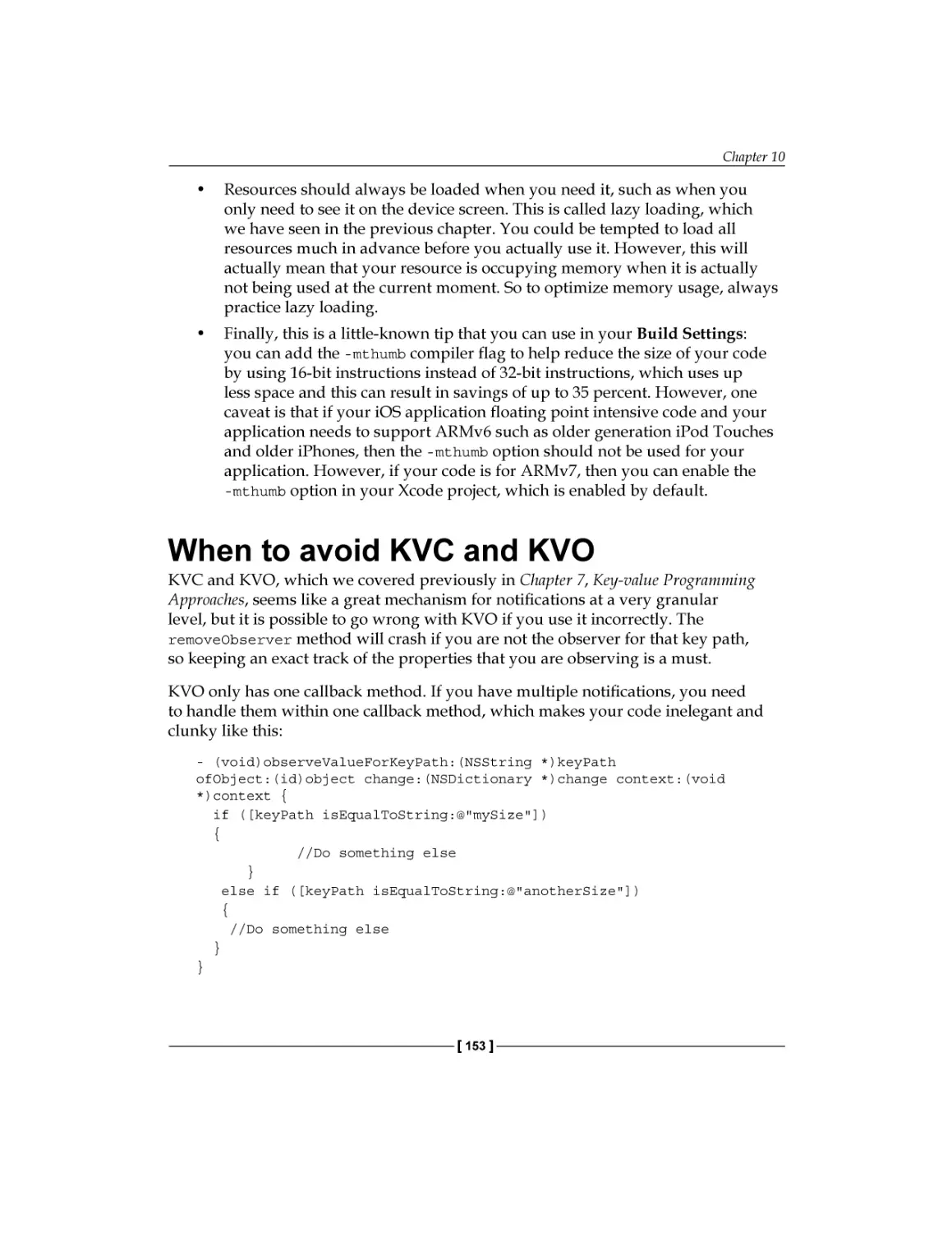 When to avoid KVC and KVO