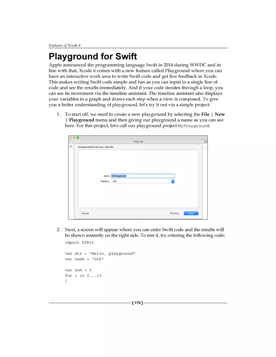 Playground for Swift