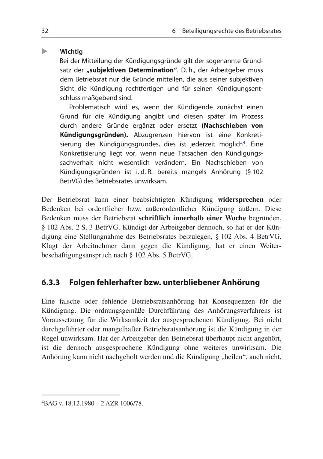 6.3.3	Folgen fehlerhafter bzw. unterbliebener Anhörung