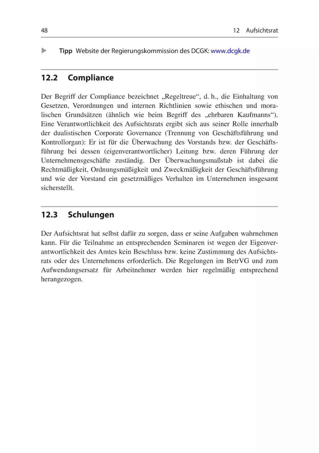 12.2	Compliance
12.3	Schulungen