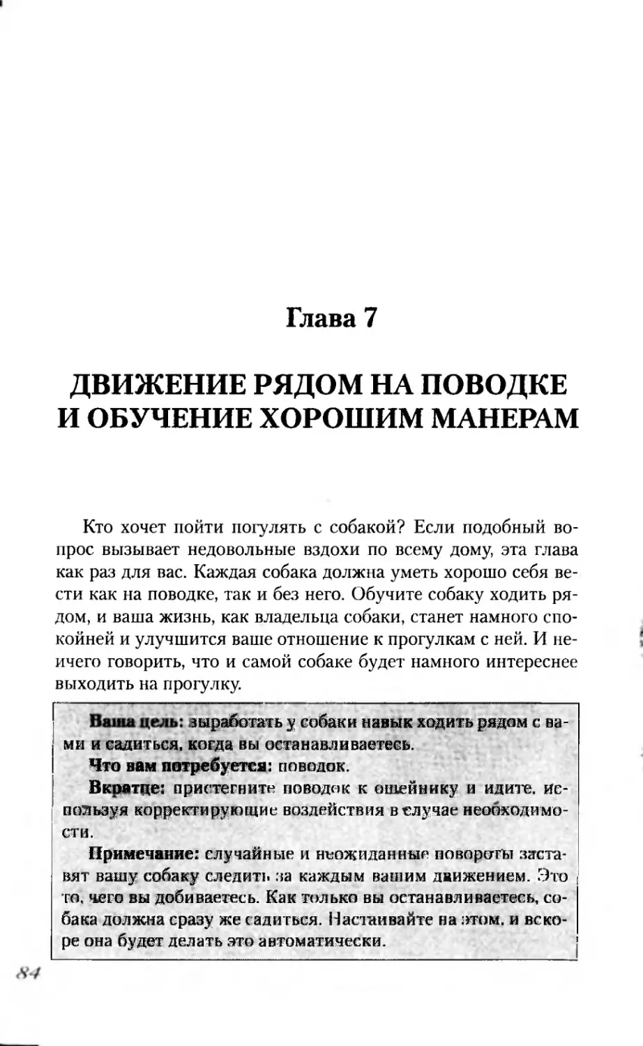 ДВИЖЕНИЕ РЯДОМ НА ПОВОДКЕ И ОБУЧЕНИЕ ХОРОШИМ МАНЕРАМ