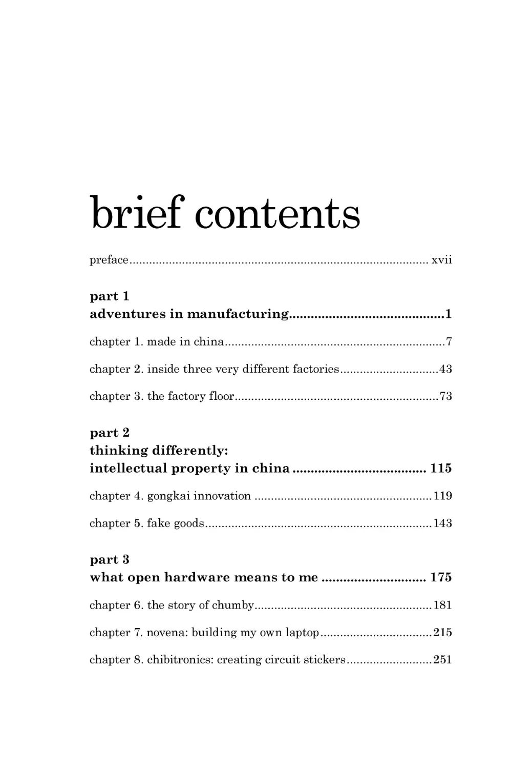 brief contents