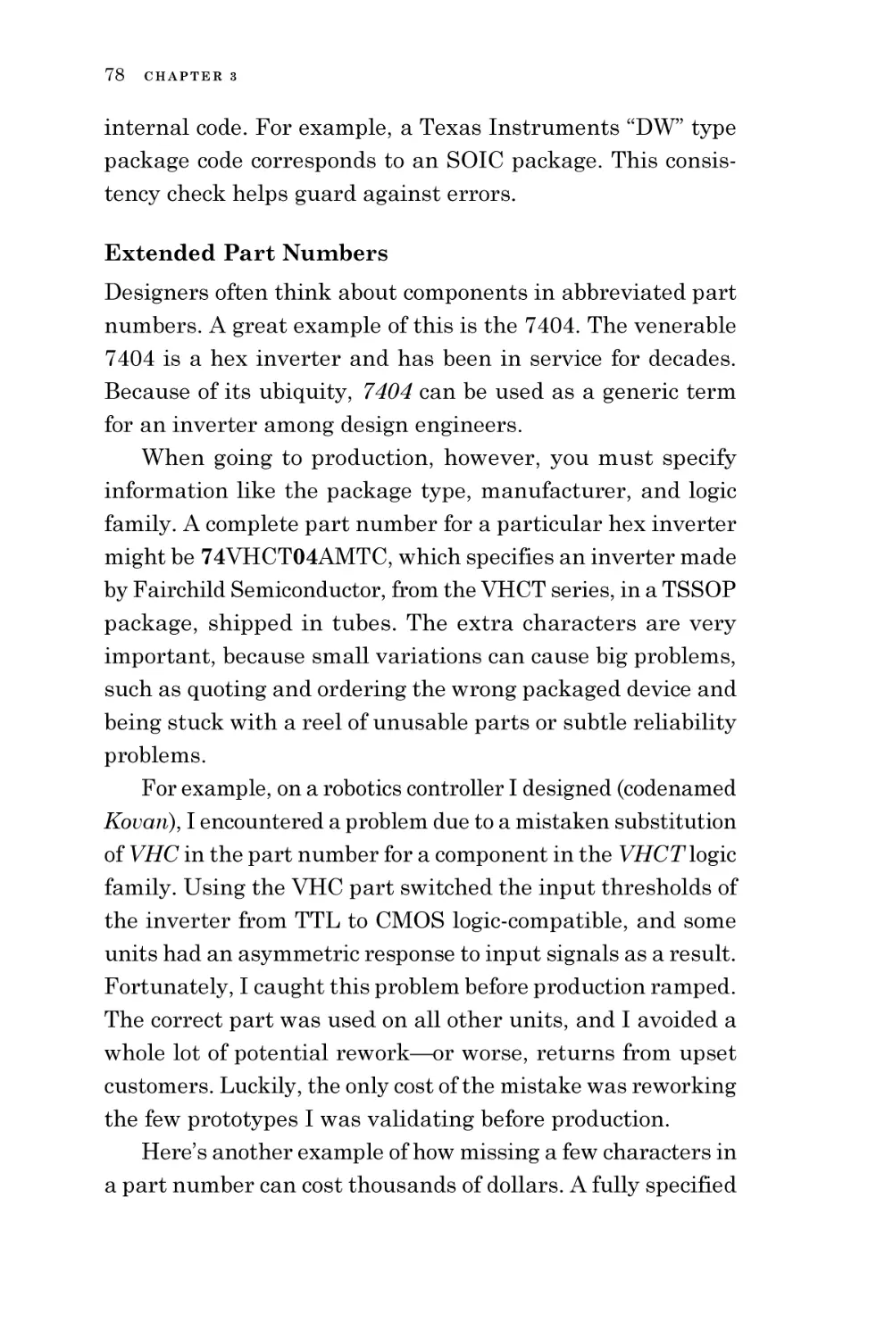 Extended Part Numbers