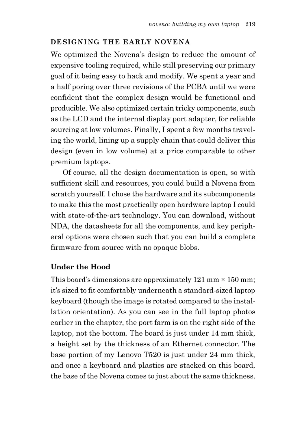 Designing the Early Novena
Under the Hood