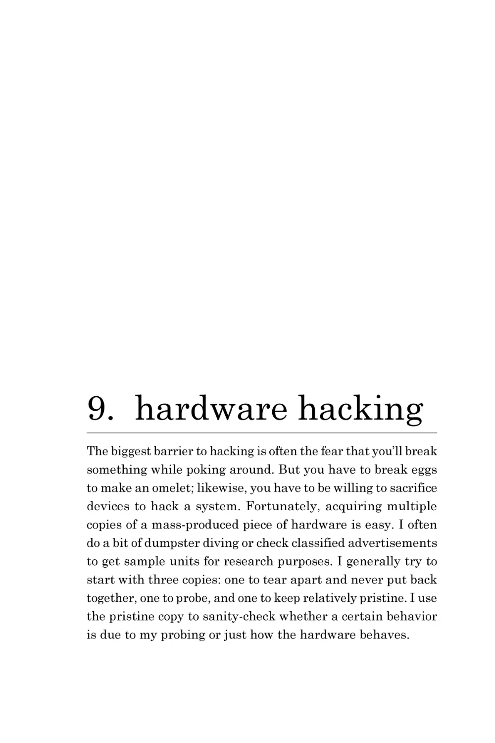 9.  hardware hacking