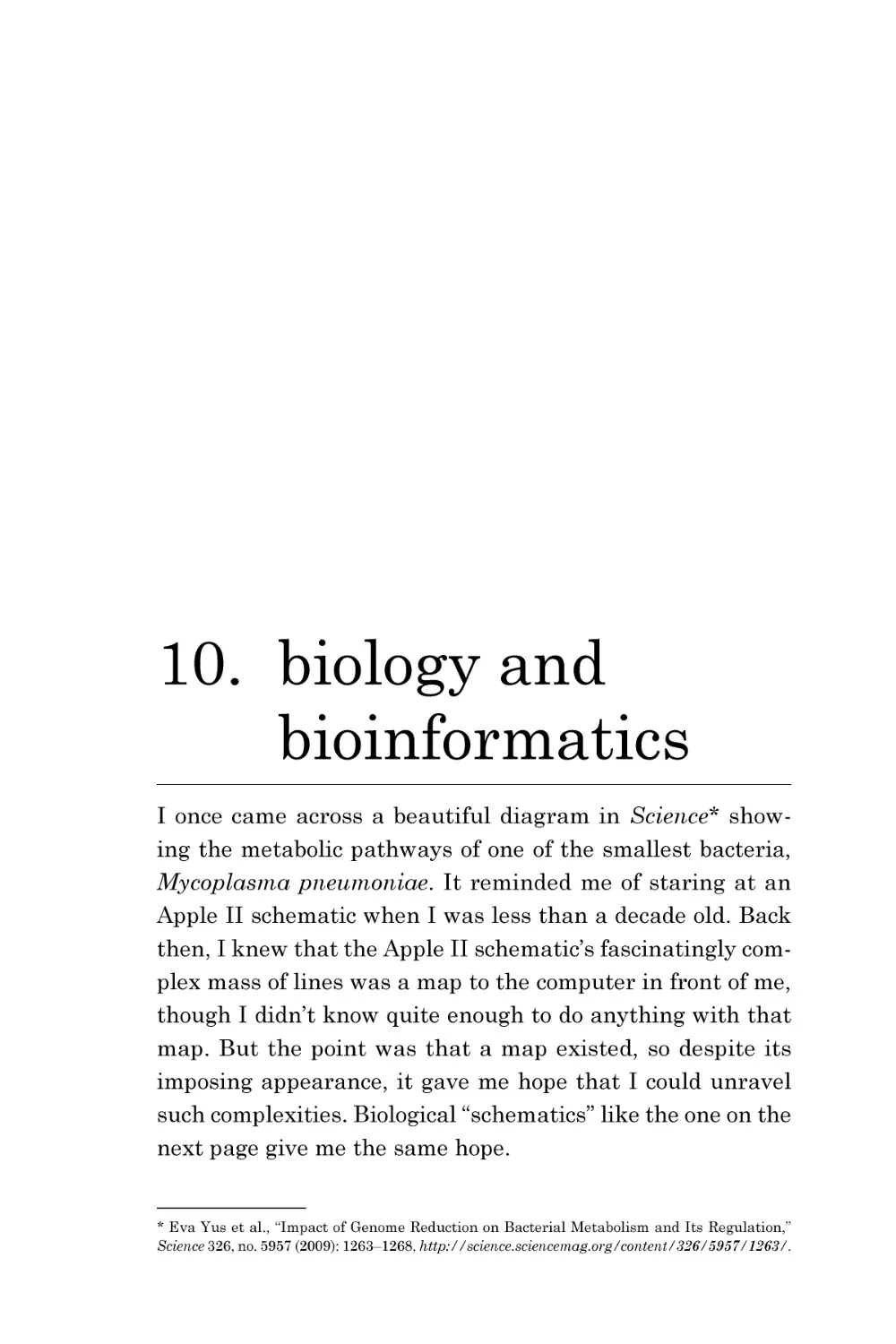 10.  biology and