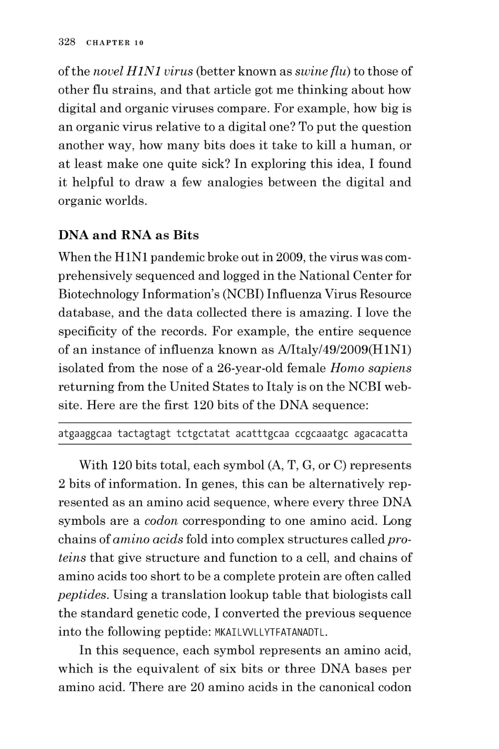 DNA and RNA as Bits