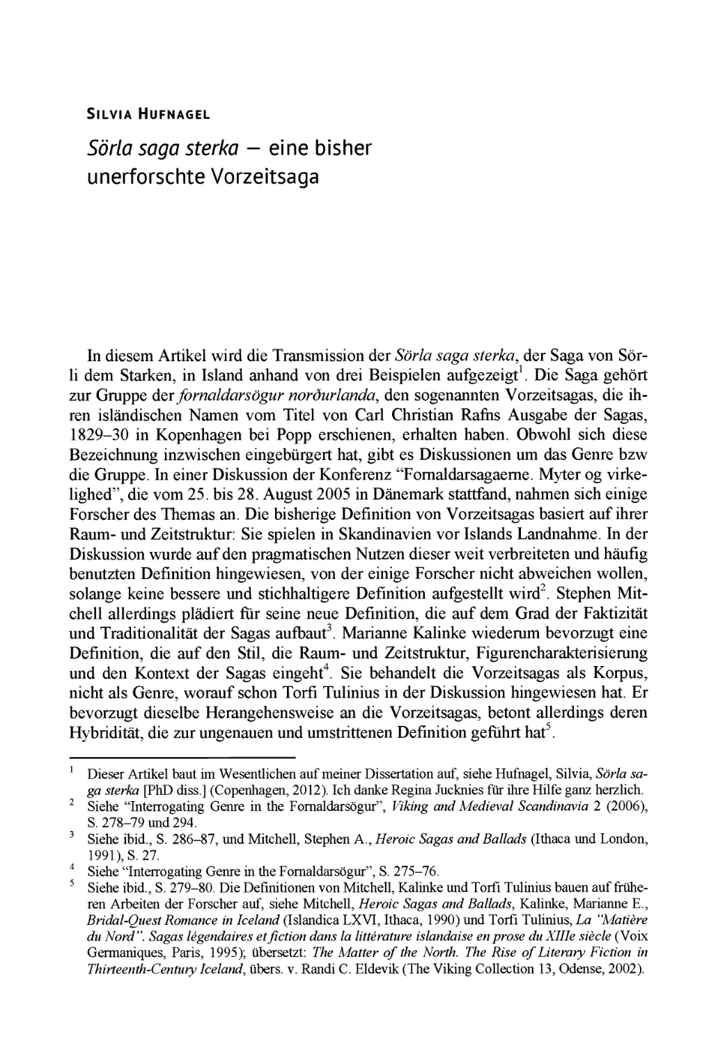 Silvia Hufnagel. Sorla saga sterka — eine bisher unerforschte Vorzeitsaga / Сильвия Хуфнагель. «Сага о Сёрли Сильном»: до сих пор не исследованная сага о древних временах