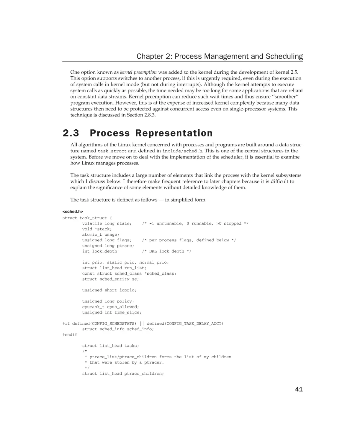 2.3 Process Representation