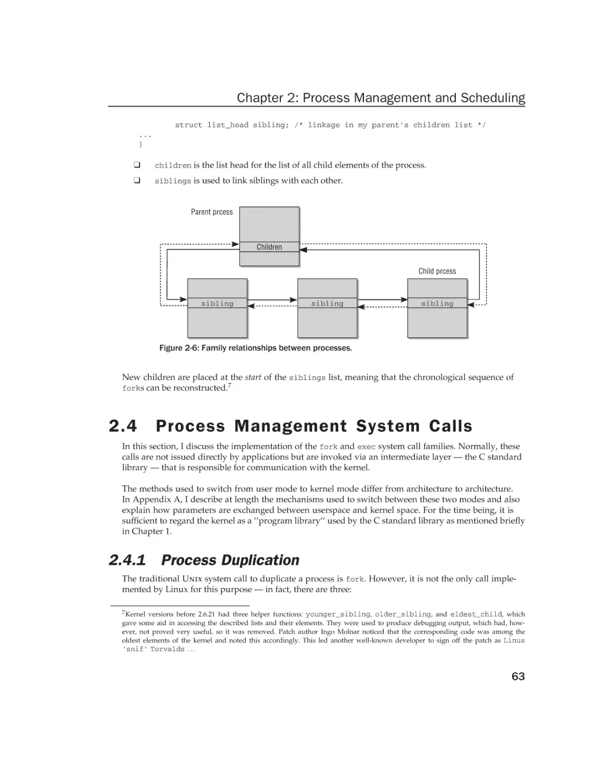 2.4 Process Management System Calls