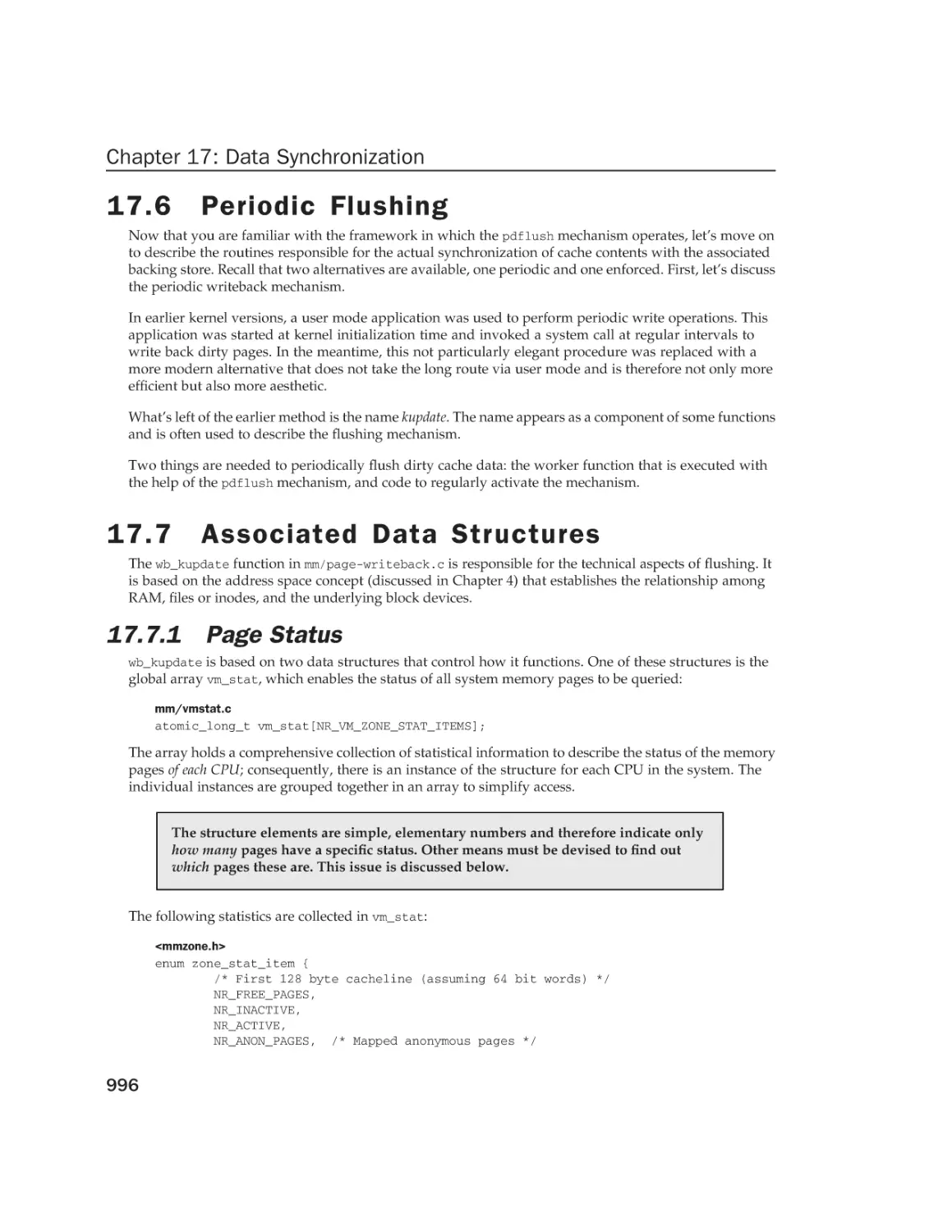 17.6 Periodic Flushing
17.7 Associated Data Structures