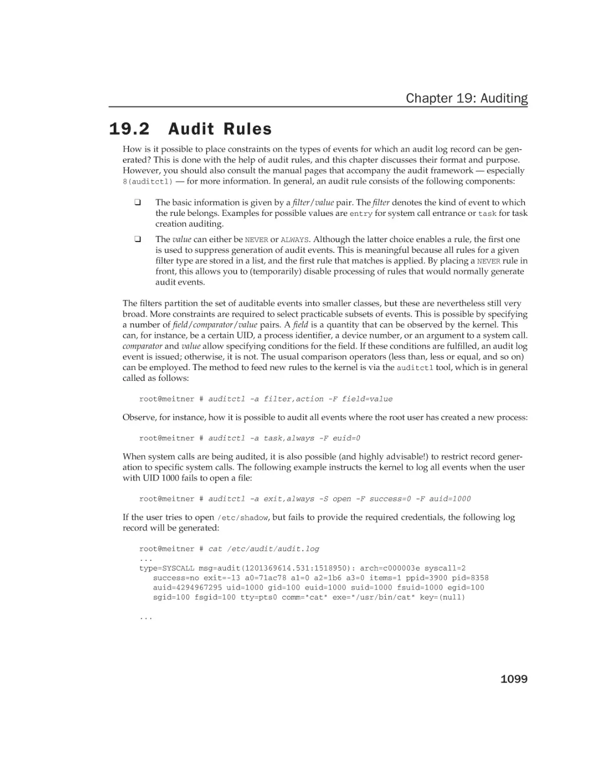 19.2 Audit Rules