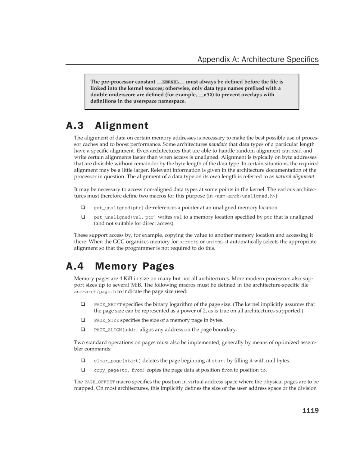 A.3 Alignment
A.4 Memory Pages