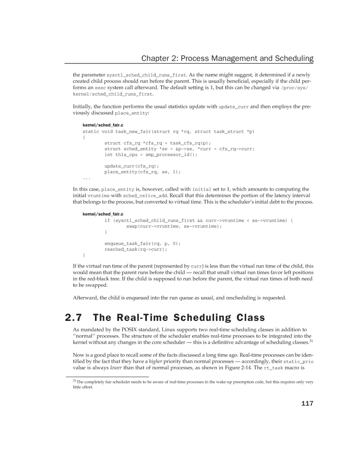 2.7 The Real-Time Scheduling Class