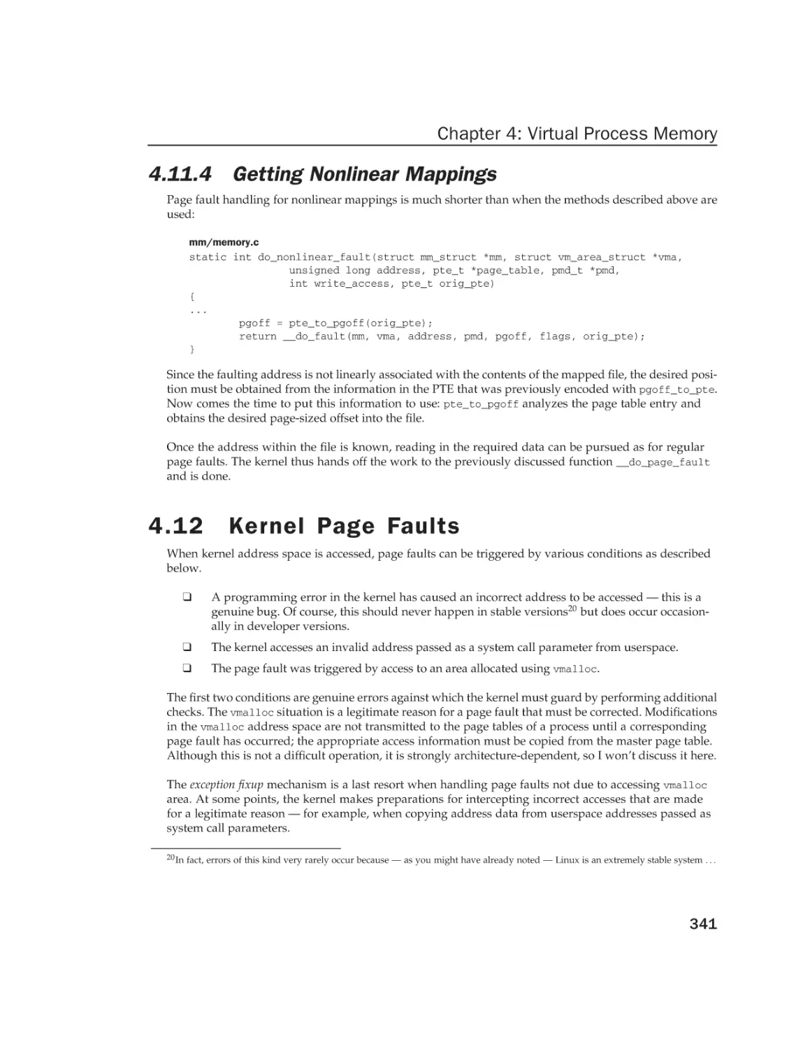 4.12 Kernel Page Faults
