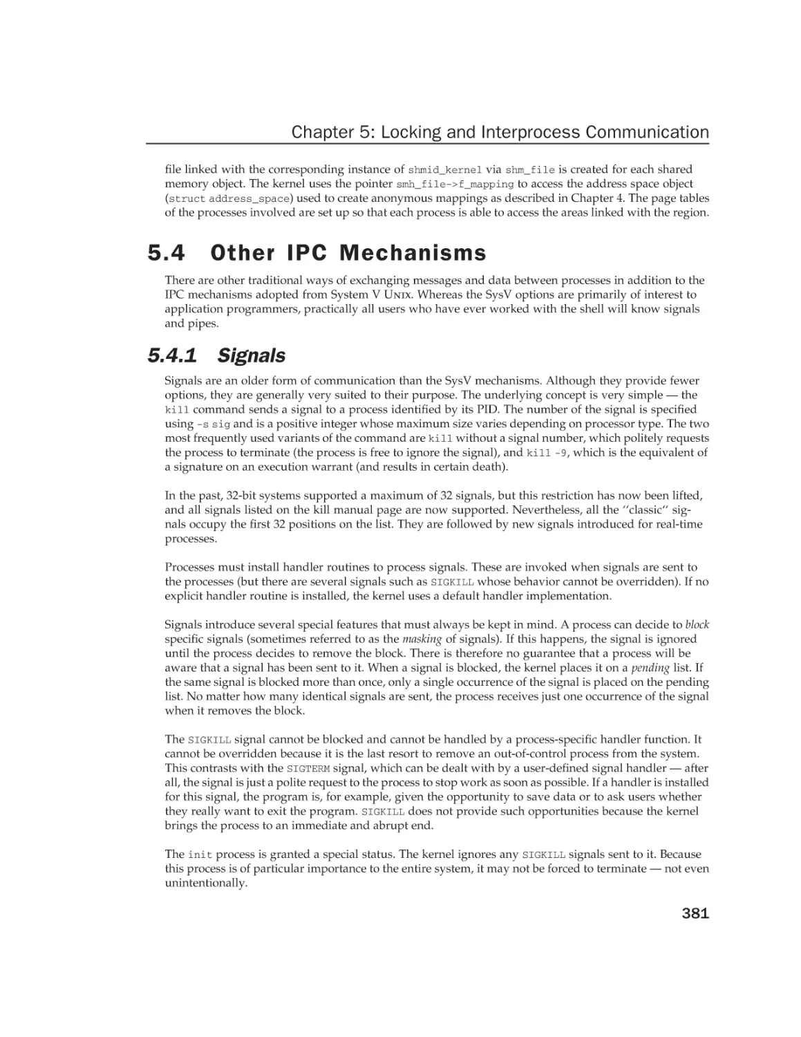 5.4 Other IPC Mechanisms