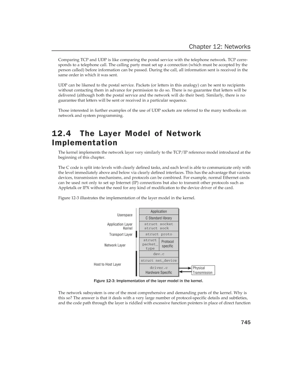 12.4 The Layer Model of Network Implementation