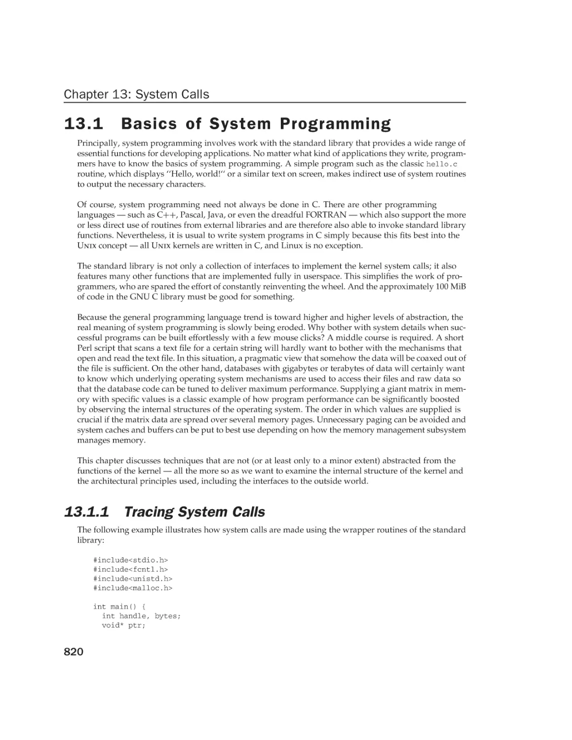 13.1 Basics of System Programming