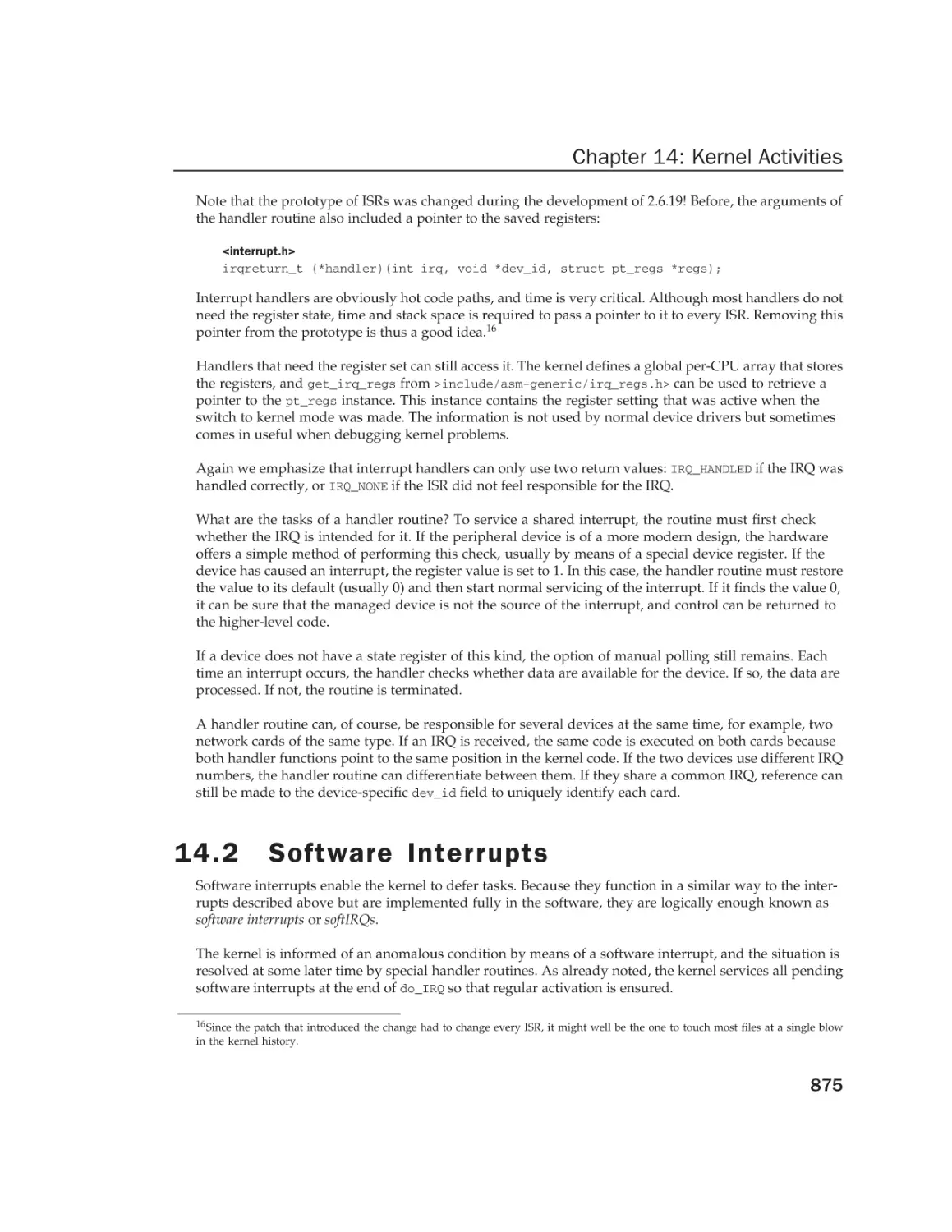 14.2 Software Interrupts
