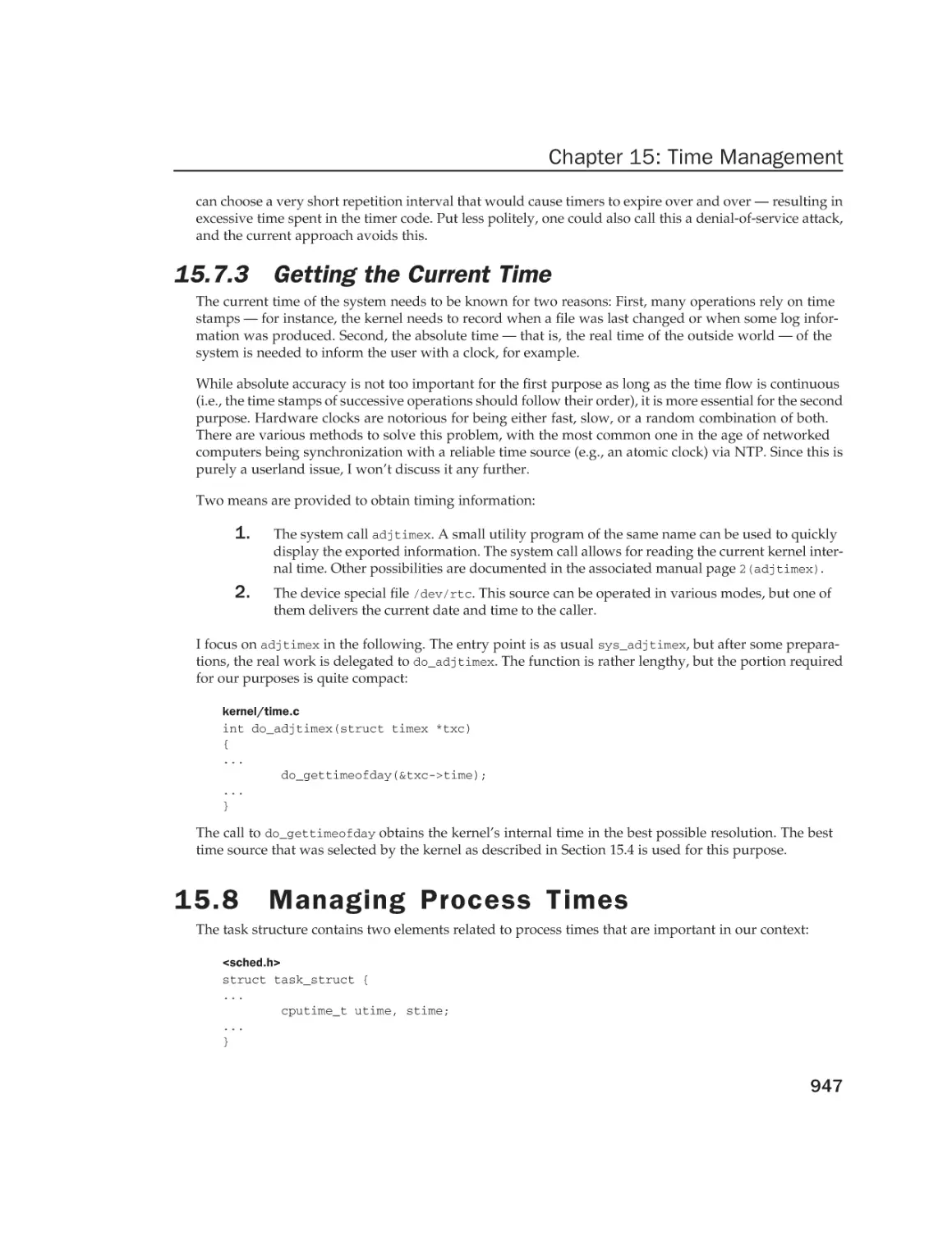 15.8 Managing Process Times
