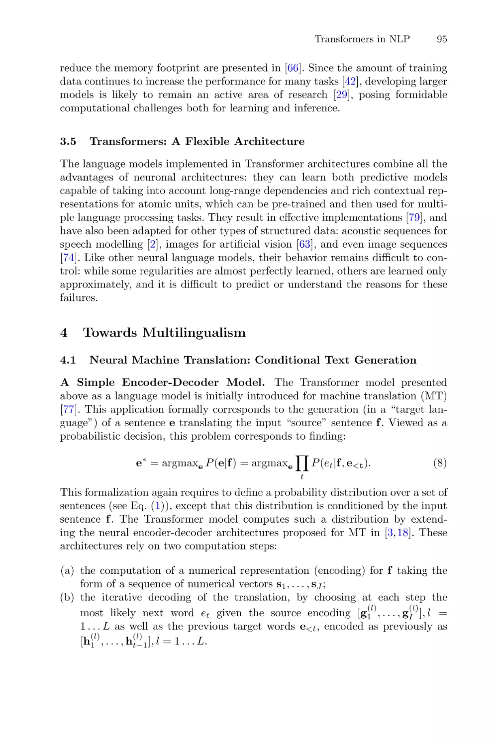 3.5 Transformers
4 Towards Multilingualism
4.1 Neural Machine Translation