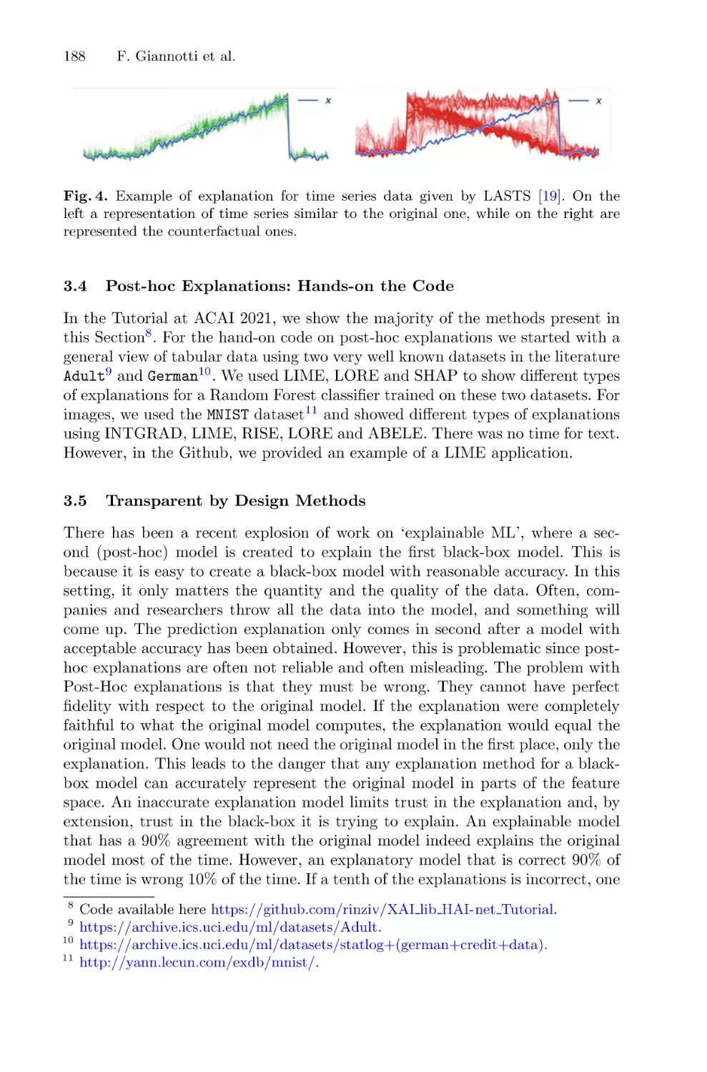 3.4 Post-hoc Explanations
3.5 Transparent by Design Methods