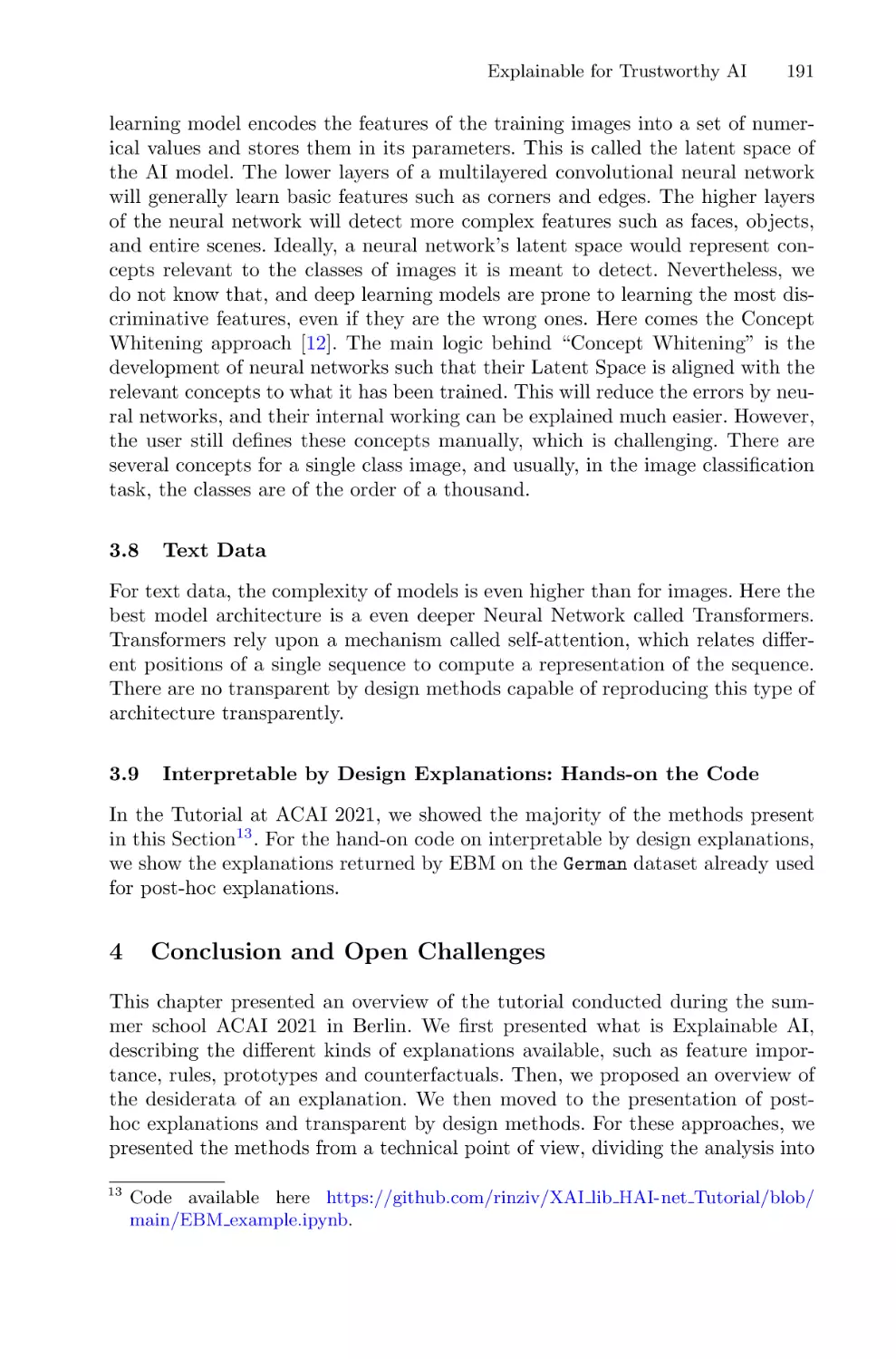 3.8 Text Data
3.9 Interpretable by Design Explanations
4 Conclusion and Open Challenges