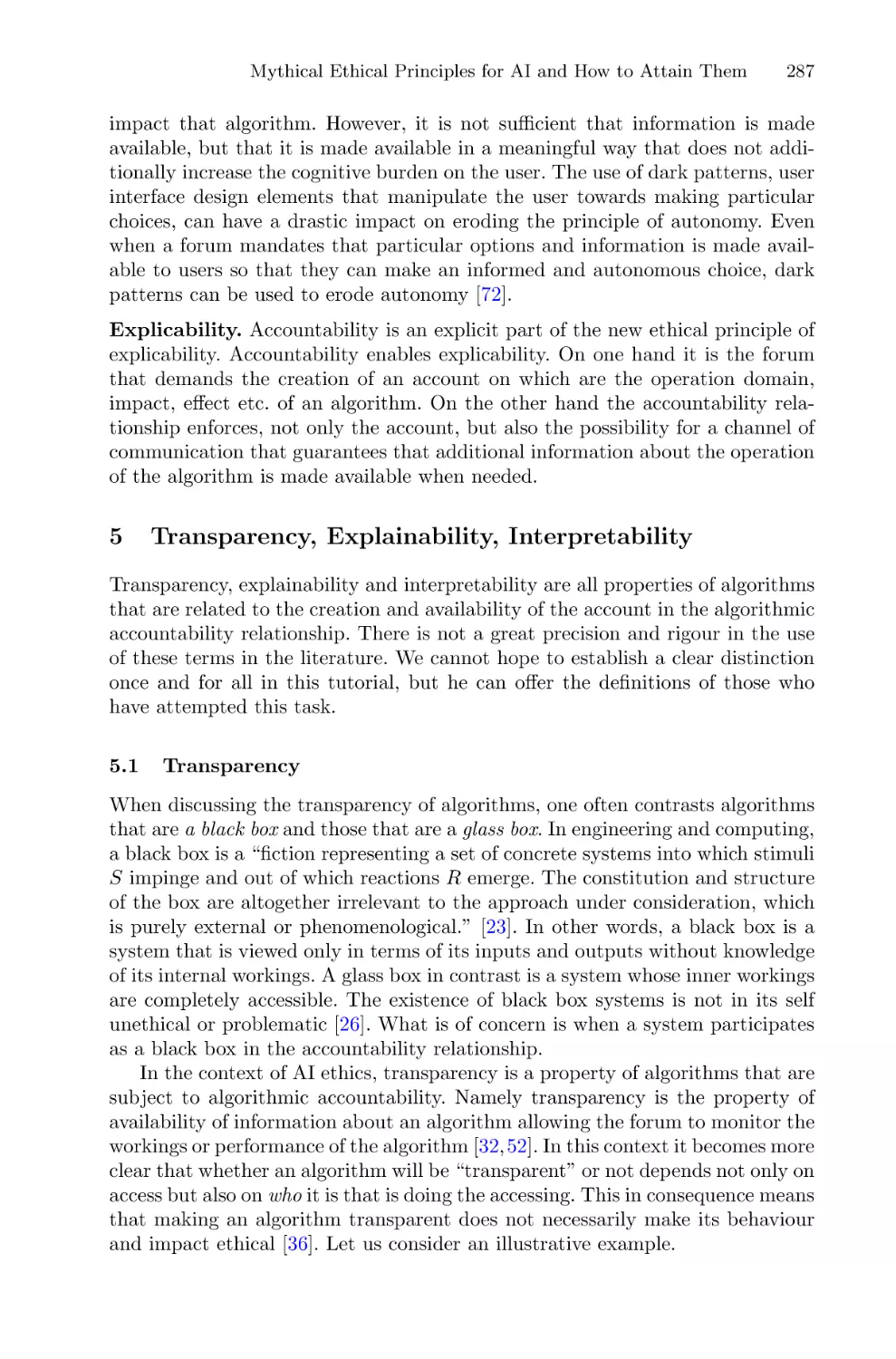 5 Transparency, Explainability, Interpretability
5.1 Transparency
