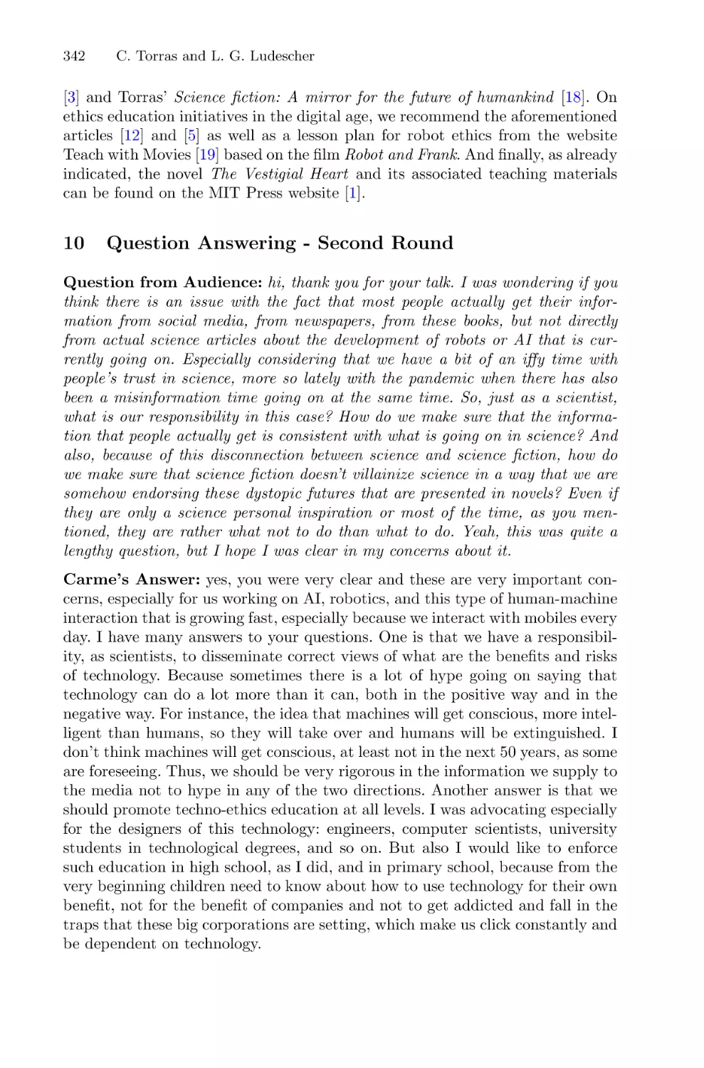 10 Question Answering - Second Round