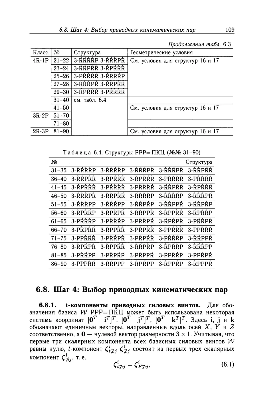 6.8. Шаг 4: Выбор приводных кинематических пар