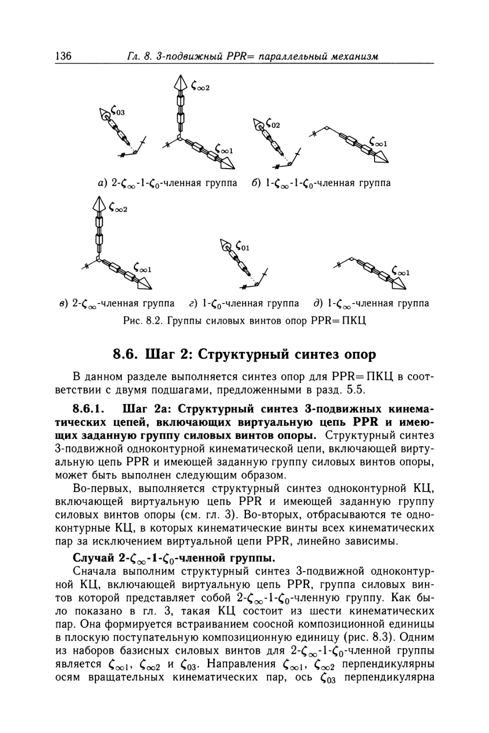 8.6. Шаг 2: Структурный синтез опор