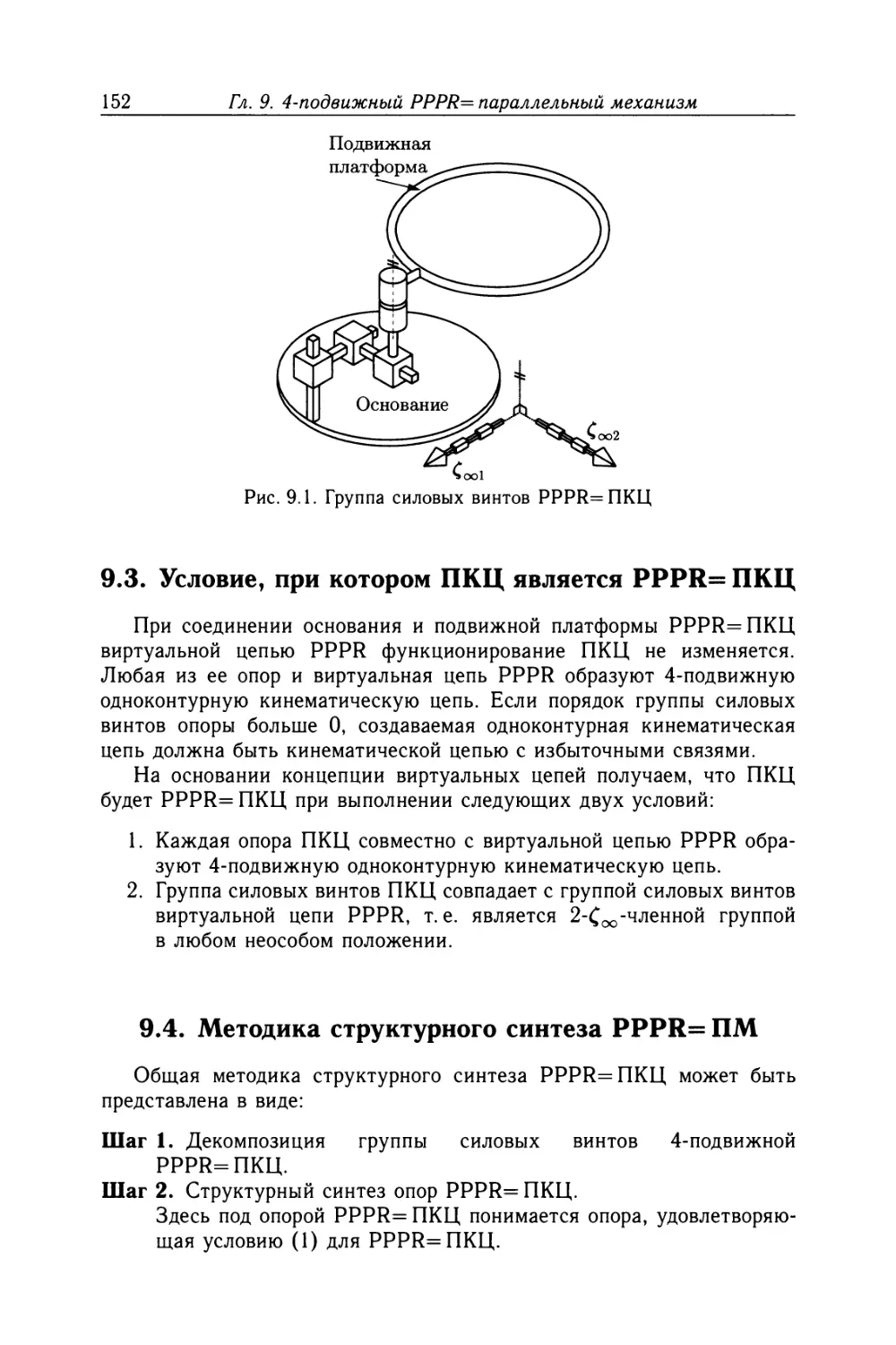 9.3. Условие, при котором ПКЦ является PPPR=ПКЦ
9.4. Методика структурного синтеза PPPR=ПМ