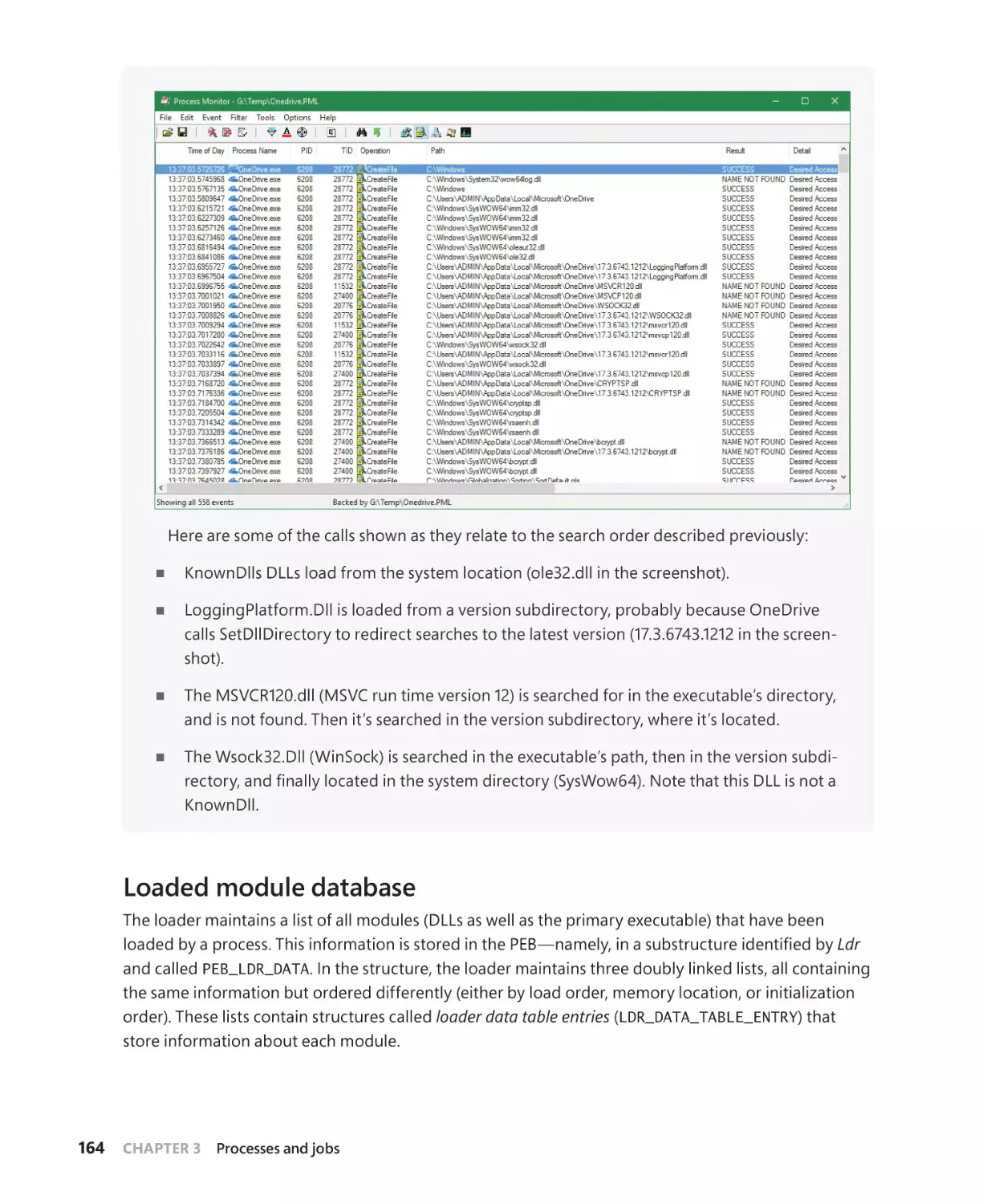Loaded module database