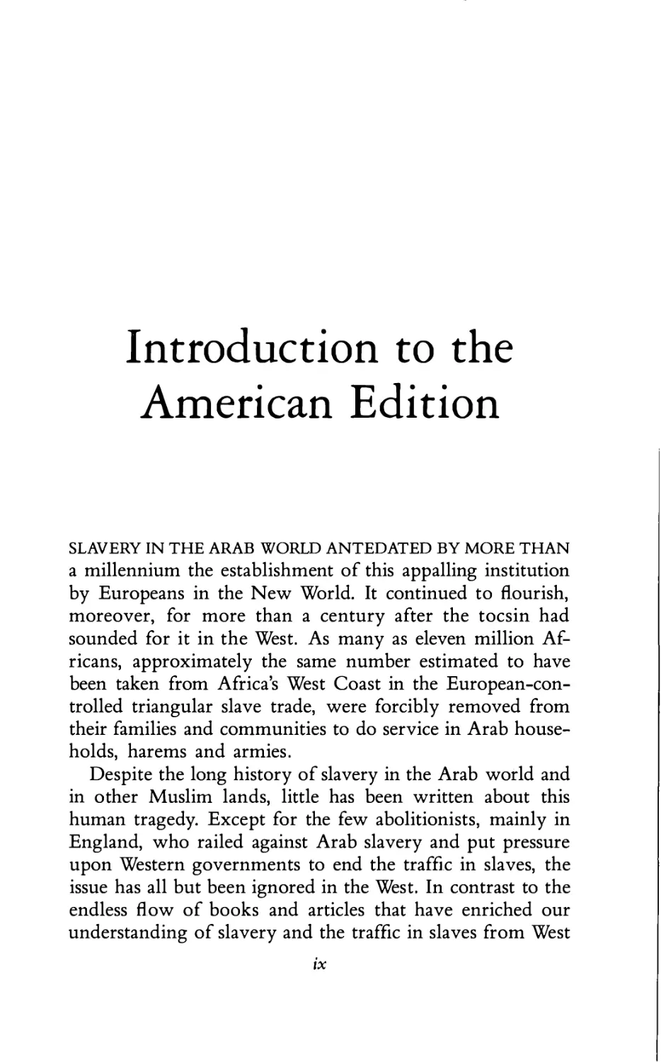 Introduction to the American Edition