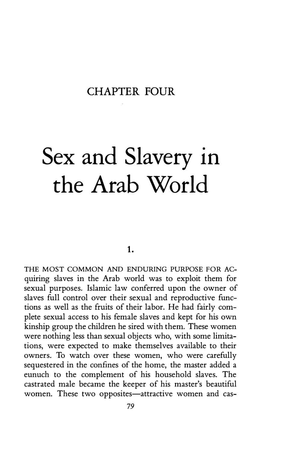 4. Sex and Slavery in the Arab World