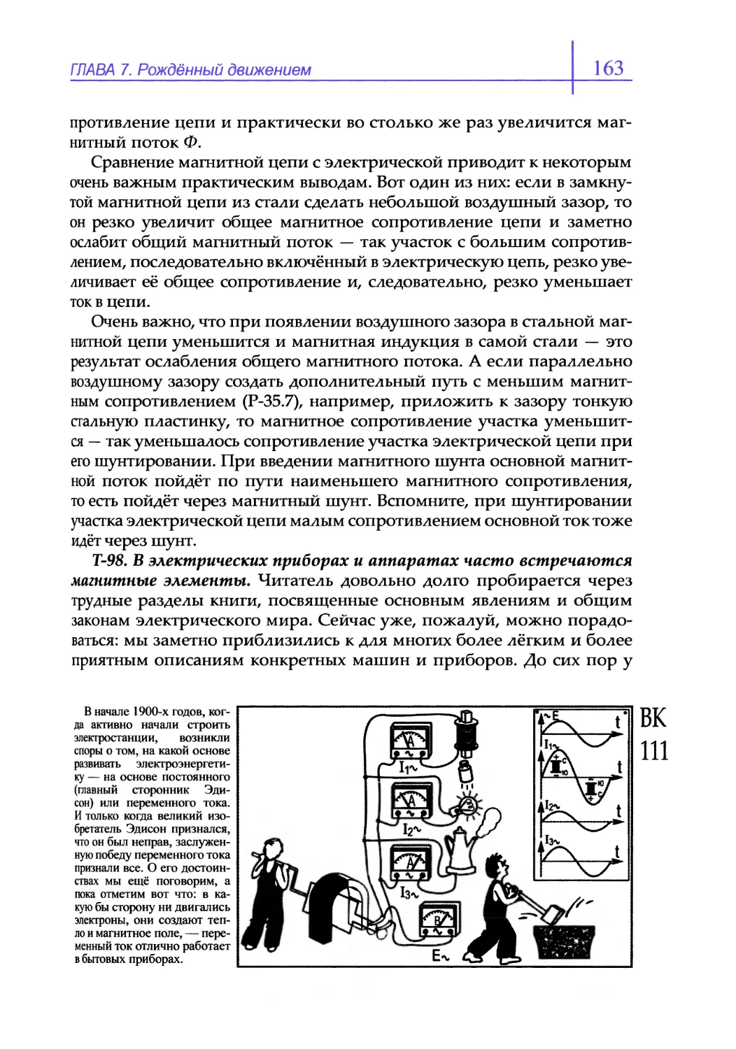 Т-98. В электрических приборах и аппаратах часто встречаются магнитные элементы