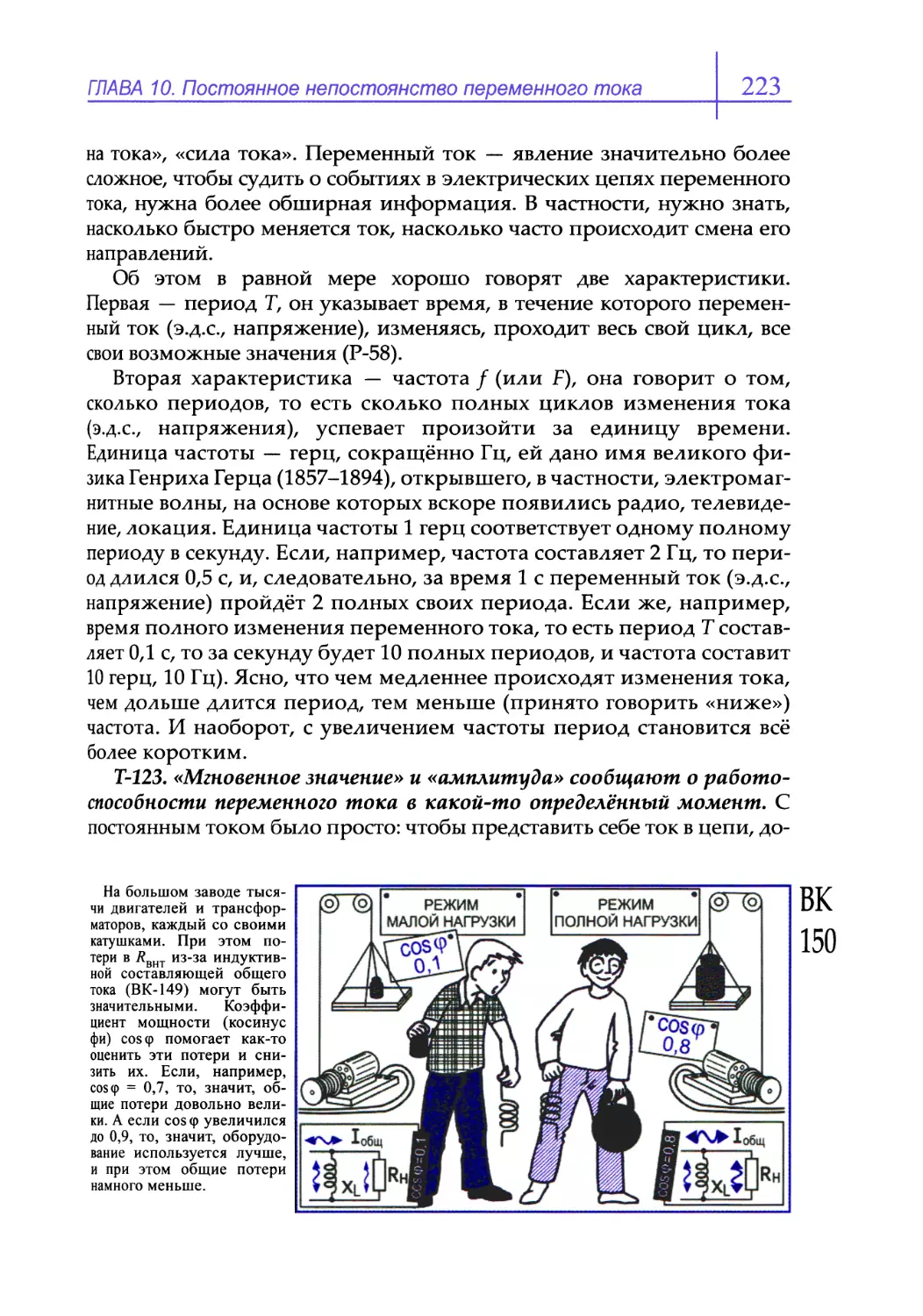 Т-123. «Мгновенное значение» и «амплитуда» сообщают о работоспособности переменного тока в какой-то определённый момент