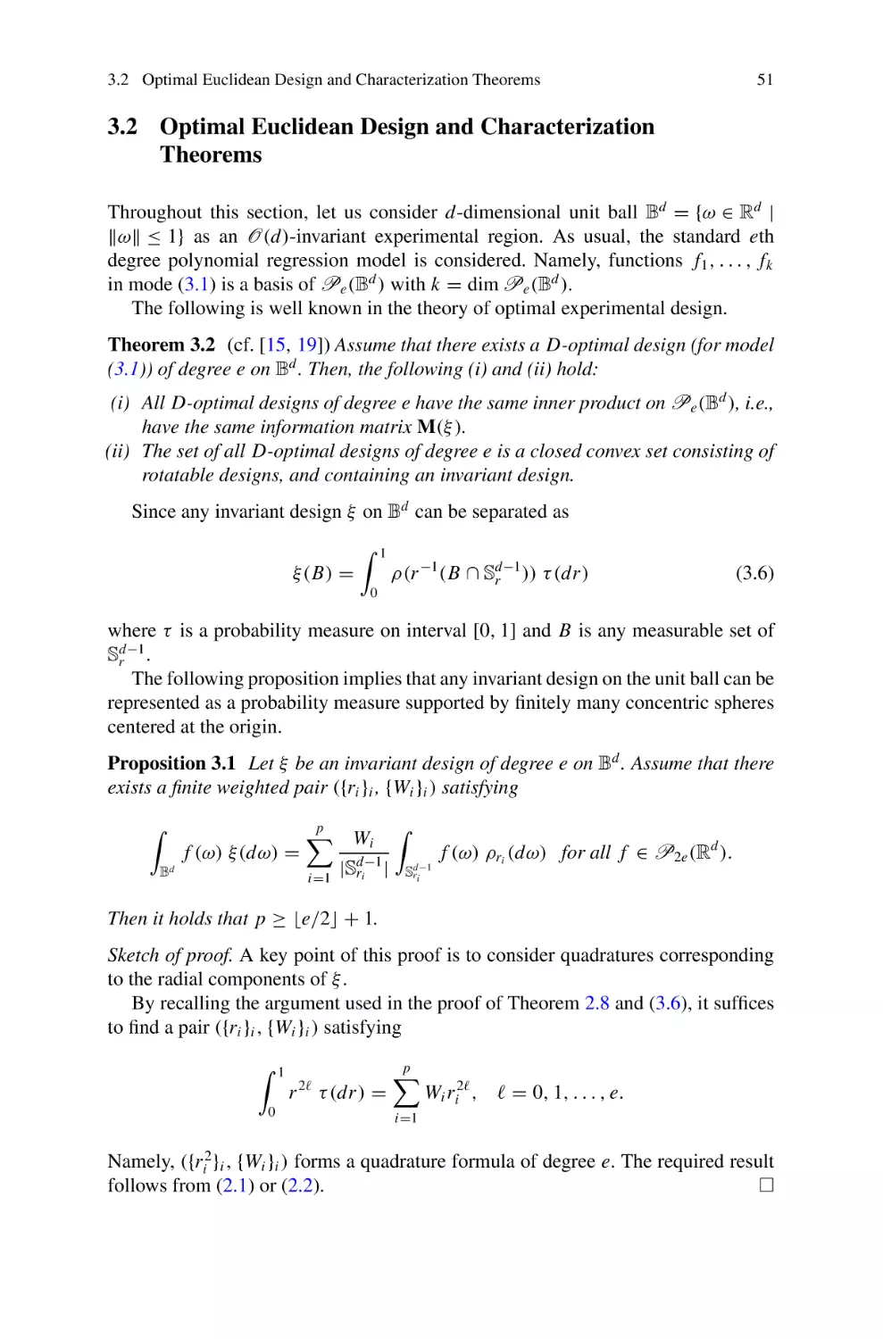 3.2 Optimal Euclidean Design and Characterization Theorems