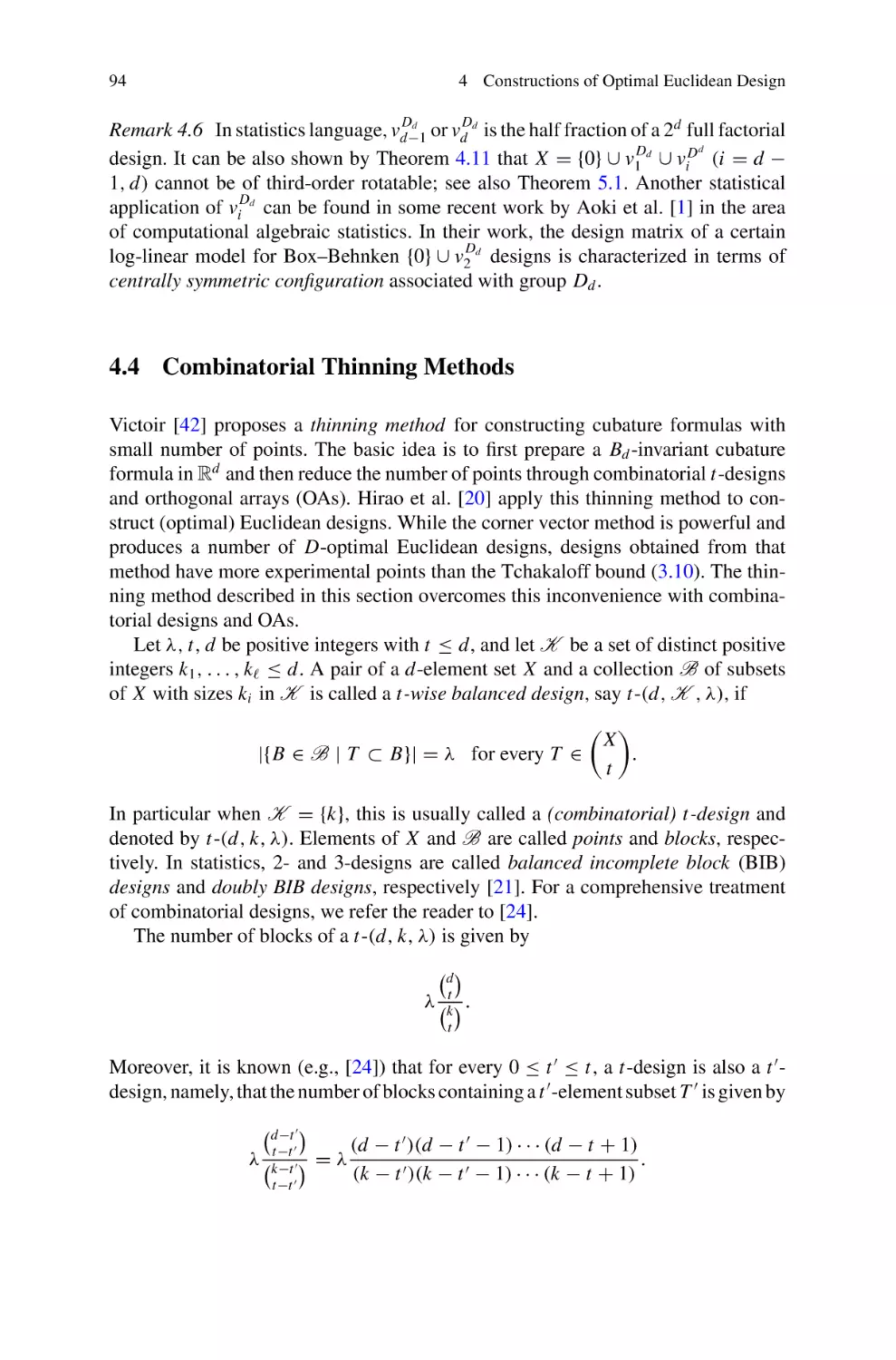 4.4 Combinatorial Thinning Methods