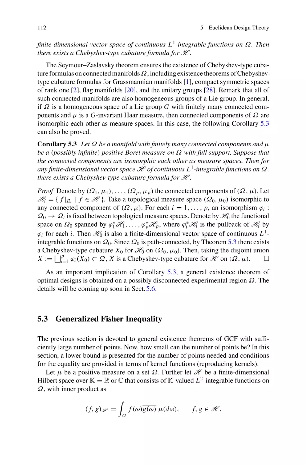 5.3 Generalized Fisher Inequality