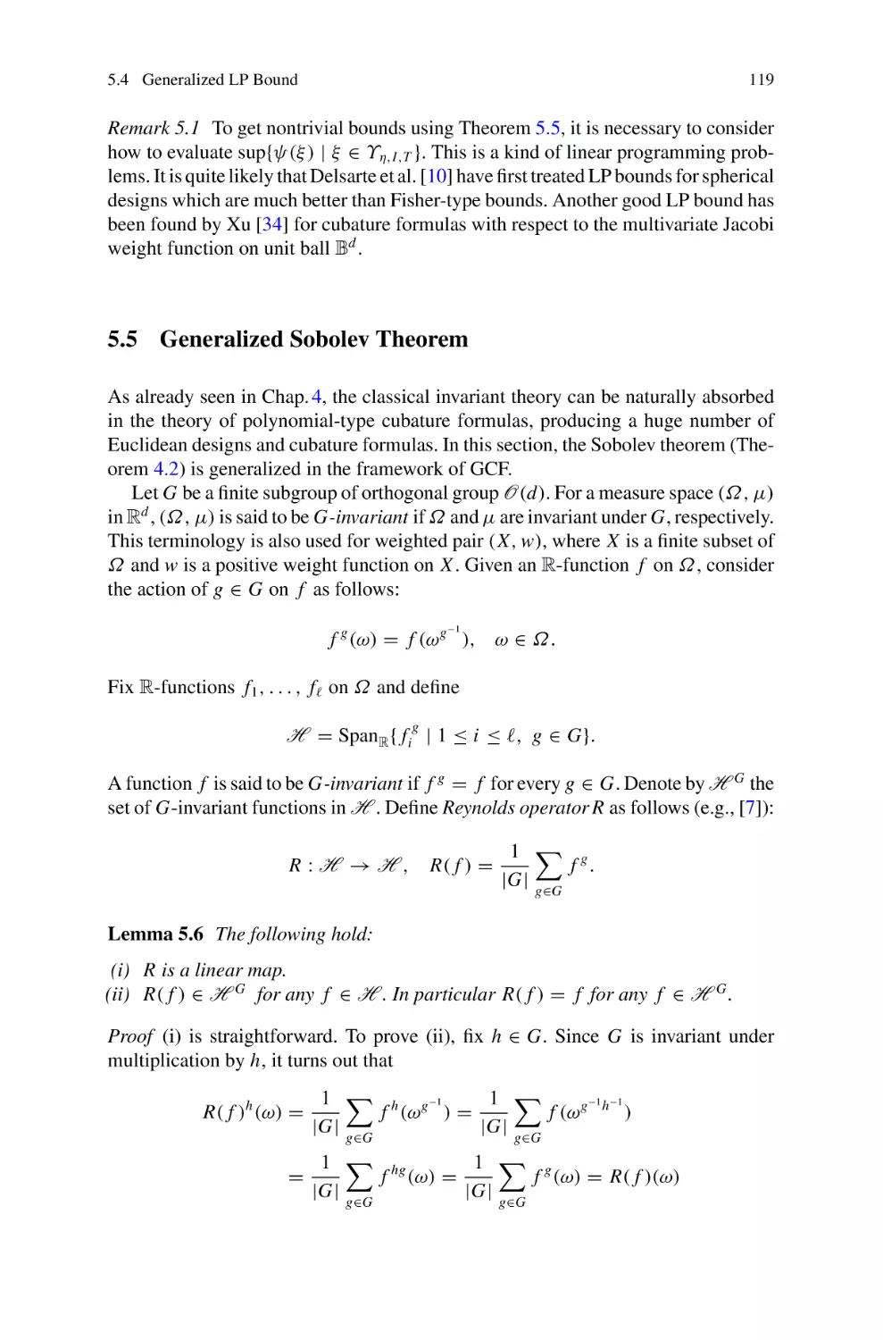5.5 Generalized Sobolev Theorem