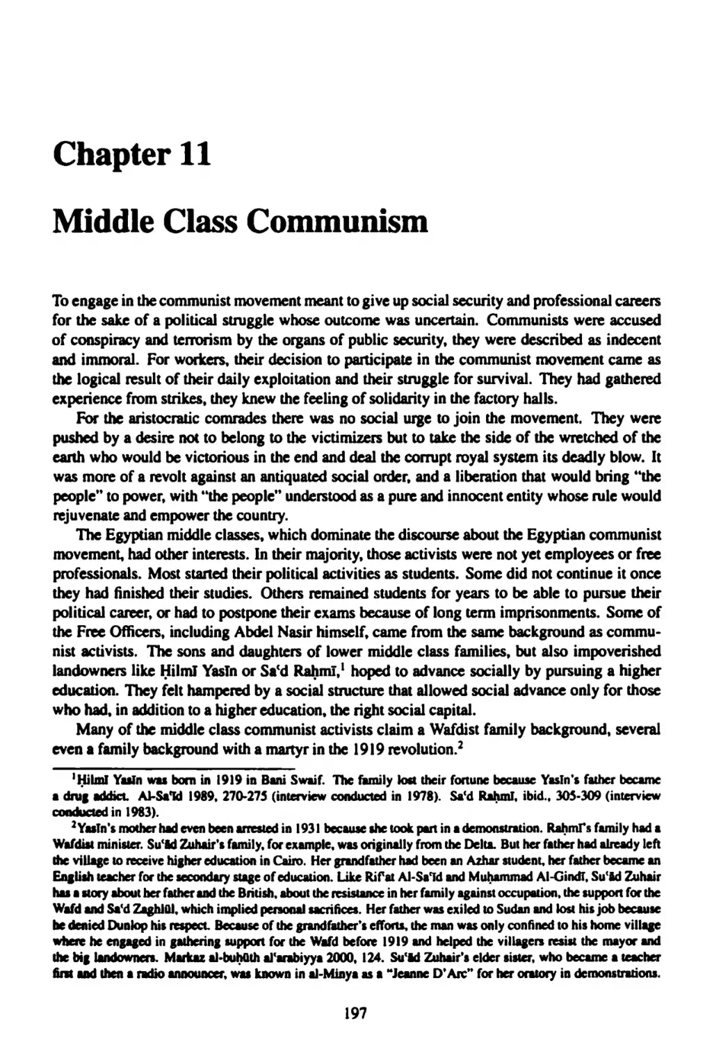 Chapter 11 Middle Class Communism