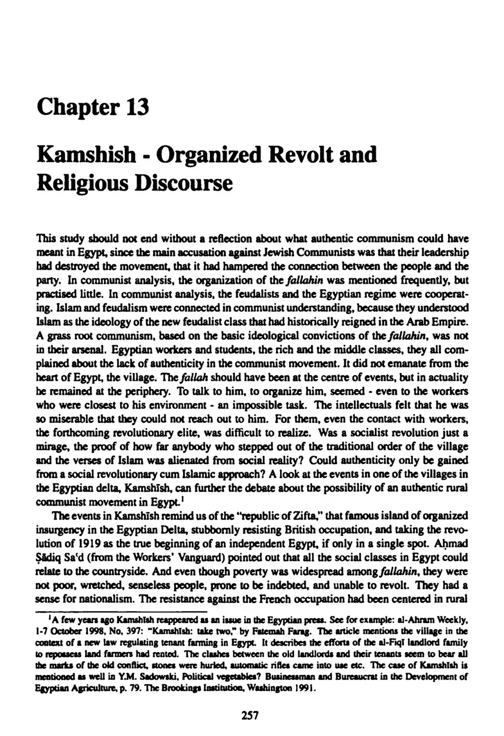 Chapter 13 Kamshish - Organized Revolt and Religious Discourse