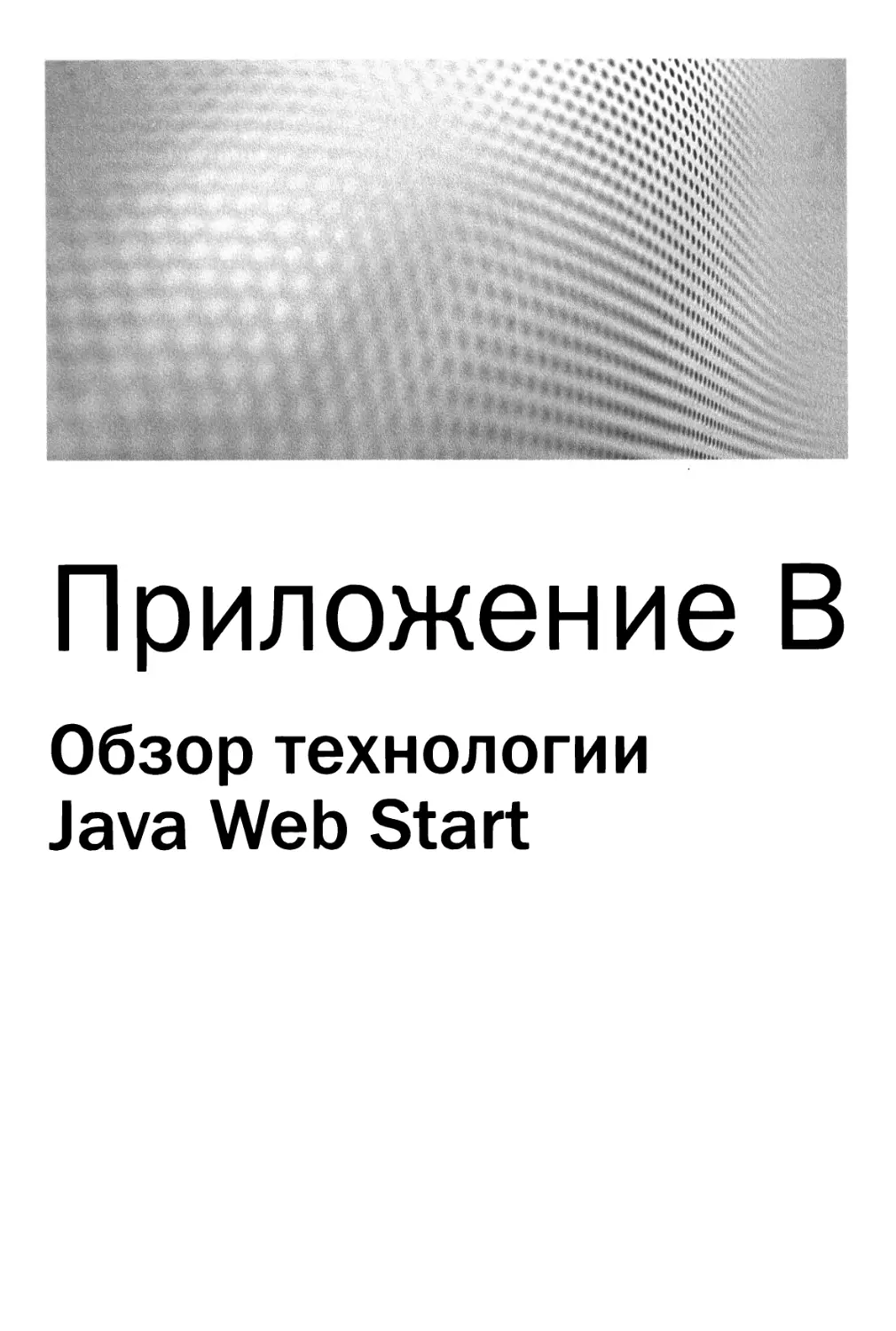 Приложение В. Обзор технологии Java Web Start